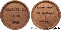 CHARLES X Médaillon en terre cuite, Route départementale