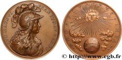 LOUIS XIV LE GRAND OU LE ROI SOLEIL Médaille, Devise de Louis XIV, refrappe SUP