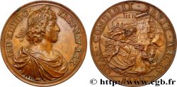 LOUIS XIV LE GRAND OU LE ROI SOLEIL Médaille, Victoires navales, refrappe