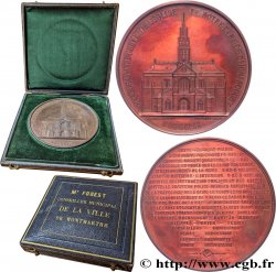 SECOND EMPIRE Médaille, Pose de la première pierre de l’Eglise de Notre-Dame de Clignancourt