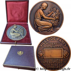 TROISIÈME RÉPUBLIQUE Médaille, Roseraie de Bagatelle, Concours international de roses nouvelles