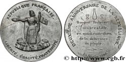 SECOND REPUBLIC Médaille, Deuxième anniversaire de la République, Banquet fraternel