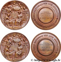 TERCERA REPUBLICA FRANCESA Lot de 2 médailles, École nationale des arts décoratifs