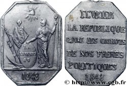 DEUXIÈME RÉPUBLIQUE Plaquette, Commémoration des journées de février 1848