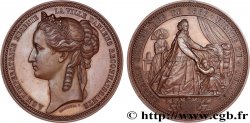 SECOND EMPIRE Médaille, Visite de l’impératrice à Amiens pendant l’épidémie cholérique