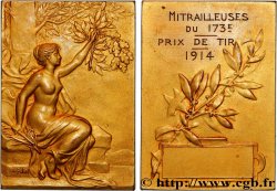 III REPUBLIC Plaquette, Prix de tir, mitrailleuses du 173e