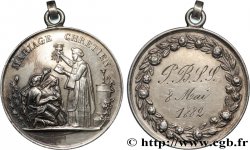 AMOUR ET MARIAGE Médaille, Mariage chrétien, transformée en pendentif