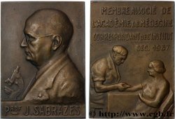 MÉDECINE - SOCIÉTÉS MÉDICALES - MÉDECINS/CHIRURGIENS - ASSISTANCE PUBLIQUE Plaquette, Jean-Emile Sabrazès