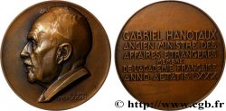 TROISIÈME RÉPUBLIQUE Médaille, Gabriel Hanotaux