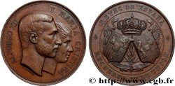 ESPAGNE - ROYAUME D ESPAGNE - ALPHONSE XII Médaille, Mariage d’Alphonse XII et Marie Christine, archiduchesse d’Autriche