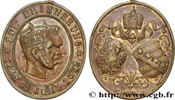 ALLEMAGNE - ROYAUME DE PRUSSE - GUILLAUME Ier Médaille, Noces d’or de Guillaume Frédéric Louis de Hohenzollern et Augusta de Saxe-Weimar-Eisenach