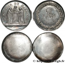 AMOUR ET MARIAGE Médaille, Souvenir de Mariage, transformée en boîte de mariage XF