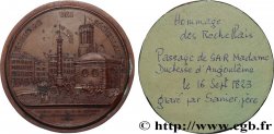 LOUIS XVIII Médaille, Visite de La Rochelle, tirage uniface du revers