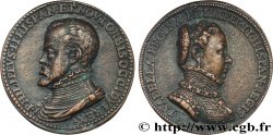 ESPAGNE - ROYAUME D ESPAGNE - PHILIPPE II DE HABSBOURG Médaille, Mariage avec Isabelle de Valois, fonte postérieure