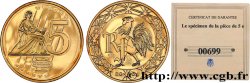 EUROPE Médaille, Specimen 5 €uro, France
