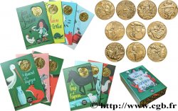 LITERATURE : WRITERS - POETS Coffret de 10 médailles, Les fables de la Fontaine