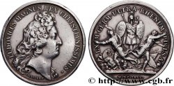 LOUIS XIV THE SUN KING Médaille, Les Allemands chassés de l’Alsace, refrappe