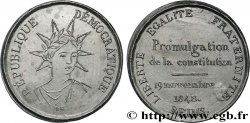 DEUXIÈME RÉPUBLIQUE Médaille, Promulgation de la constitution