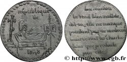 DEUXIÈME RÉPUBLIQUE Médaille, La République alitée