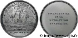 V REPUBLIC Médaille, Bicentenaire de la Révolution, 14 Juillet 1790 AU