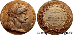 III REPUBLIC Médaille, Syndicat central des associations des pêcheurs de France AU/AU