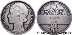 III REPUBLIC Médaille, Conseiller général AU