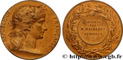 III REPUBLIC Médaille offerte par le sénateur M. Macherez AU