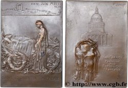 III REPUBLIC Plaquette, Mort de Sadi Carnot, Deuil de la Patrie XF