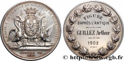 III REPUBLIC Médaille, Figure d’après l’antique AU