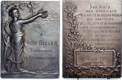 III REPUBLIC Plaquette, Société de secours mutuels des abattoirs de la Villette et de Vaugirard AU/AU