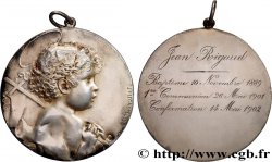 III REPUBLIC Médaille de baptême, première communion et confirmation AU