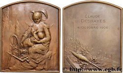 III REPUBLIC Plaquette, Naissance de Claude Deshayes XF/AU