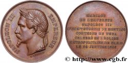 SECOND EMPIRE Médaille, Mariage de Napoléon III et Eugénie AU