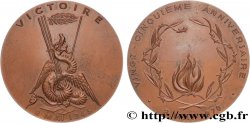 V REPUBLIC Médaille, Victoire 1945, 25e anniversaire AU