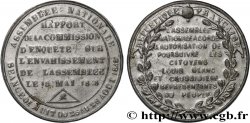 DEUXIÈME RÉPUBLIQUE Médaille, Assemblée nationale, Séance de nuit du 25 août 1848