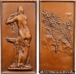 III REPUBLIC Plaquette, La Toilette, Rome par Oscar Roty, n°10 AU/AU