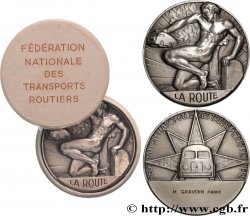 TRANSPORTS (TRAINS, BUS, TRAMWAYS, BATEAUX...) Médaille, La Route, Fédération nationale des transports SUP