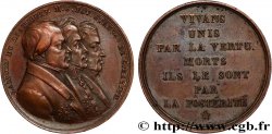 CHARLES X Médaille, Décès et postérité de Louis Stanislas de Girardin, François Alexandre La Rochefoucauld Liancourt et Maximilien Sébastien Foy
