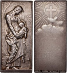 III REPUBLIC Plaquette, Vierge à l’enfant, La Madone AU