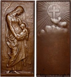 III REPUBLIC Plaquette, Vierge à l’enfant, La Madone AU