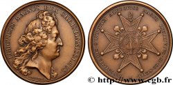 LOUIS XIV LE GRAND OU LE ROI SOLEIL Médaille, Institution de l Ordre militaire de Saint-Louis, refrappe