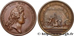 LOUIS XIV LE GRAND OU LE ROI SOLEIL Médaille, Le port de Rochefort, refrappe