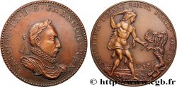 CHARLES IX Médaille, Massacre de la Saint-Barthélémy, refrappe