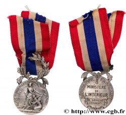 TROISIÈME RÉPUBLIQUE Médaille, Police Municipale et Rurale, Ministère de l’intérieur