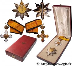 GREECE - PAUL I Coffret, Ordre du Phénix, Grand commandeur avec sa plaque AU