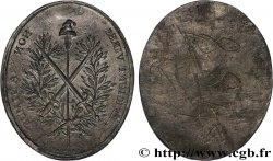 FRENCH CONSTITUTION Médaille, tirage en creux uniface, La Nation, la Loi et le Roy, par Trébuchet XF