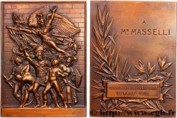 III REPUBLIC Plaquette, Les blessés reconnaissants XF