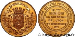 TROISIÈME RÉPUBLIQUE Médaille, Licenciement de la garde nationale de Lyon