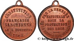 SECOND REPUBLIC Médaillette, Vote de la constitution