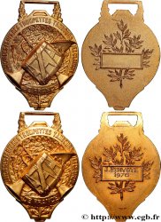 V REPUBLIC Lot de 2 médailles, Union des fanfares de France AU